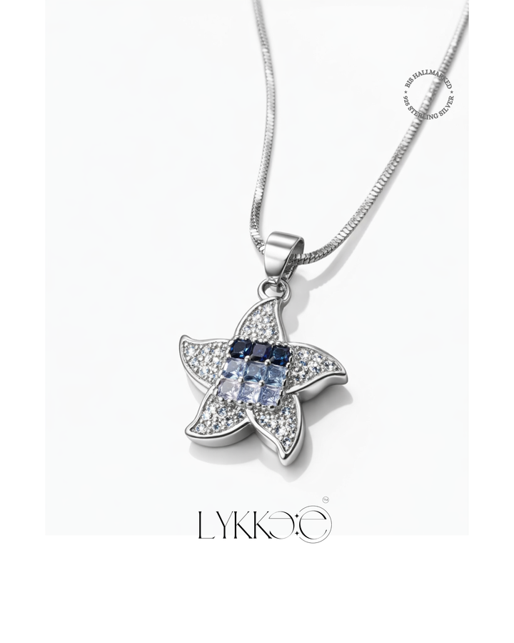 Azure Star Pendant & Earring Set (Without chain)