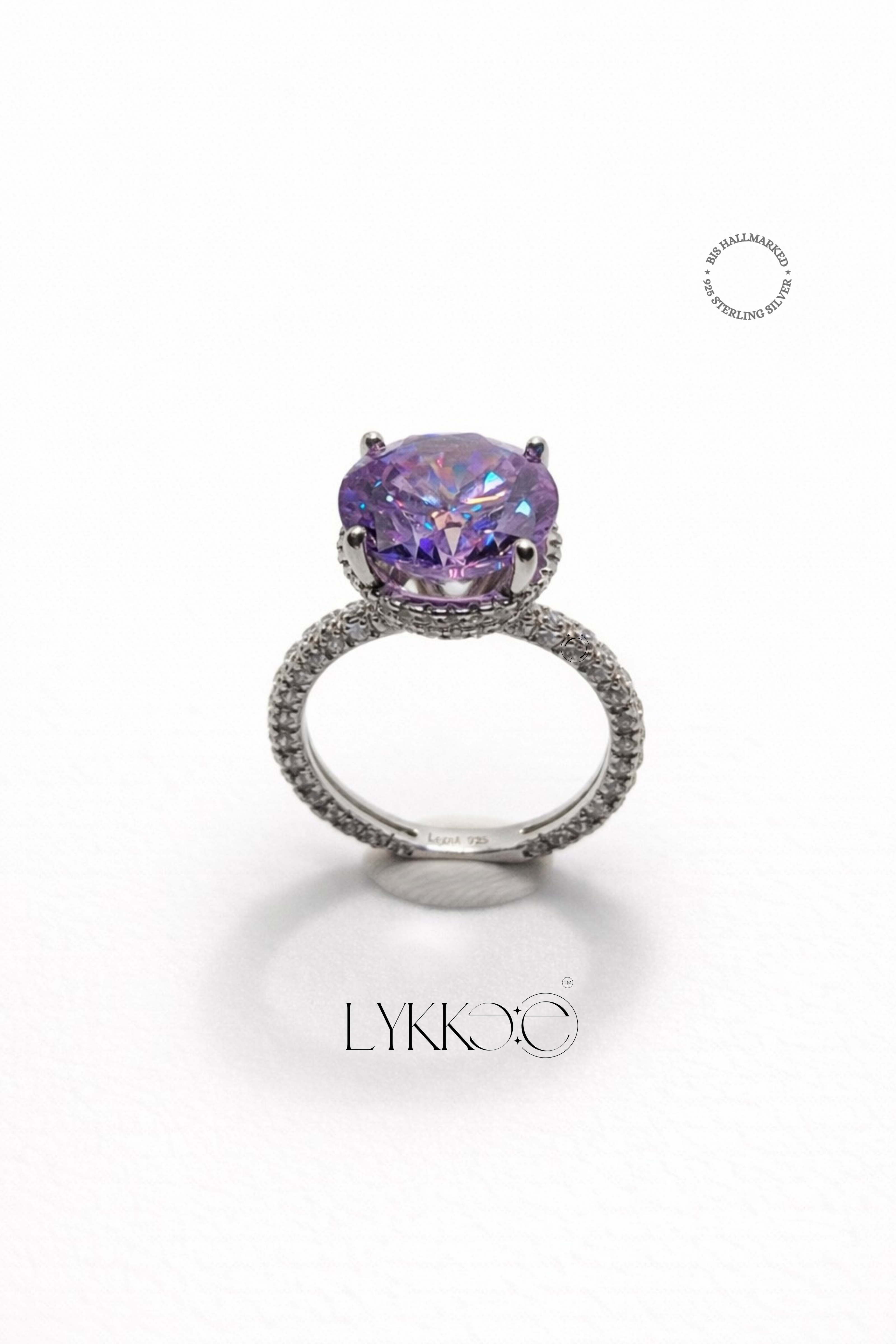 Celestia Lavender Halo Ring