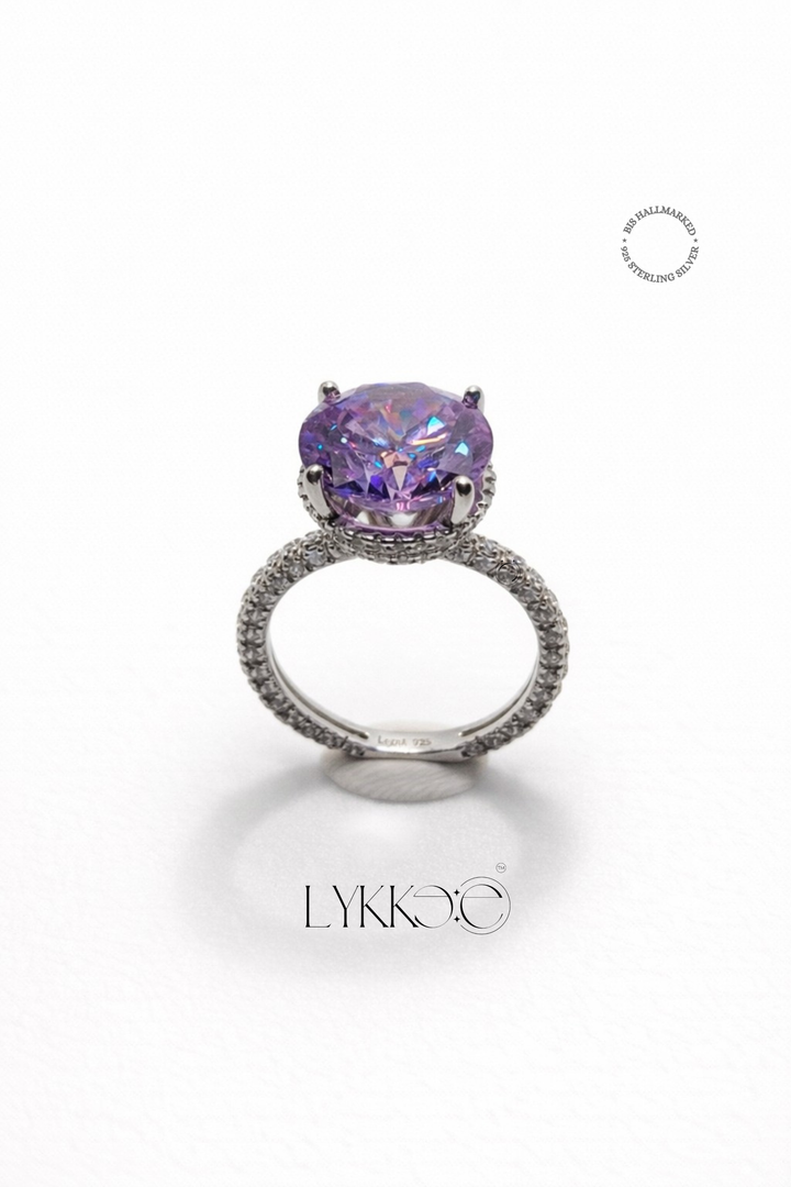 Celestia Lavender Halo Ring