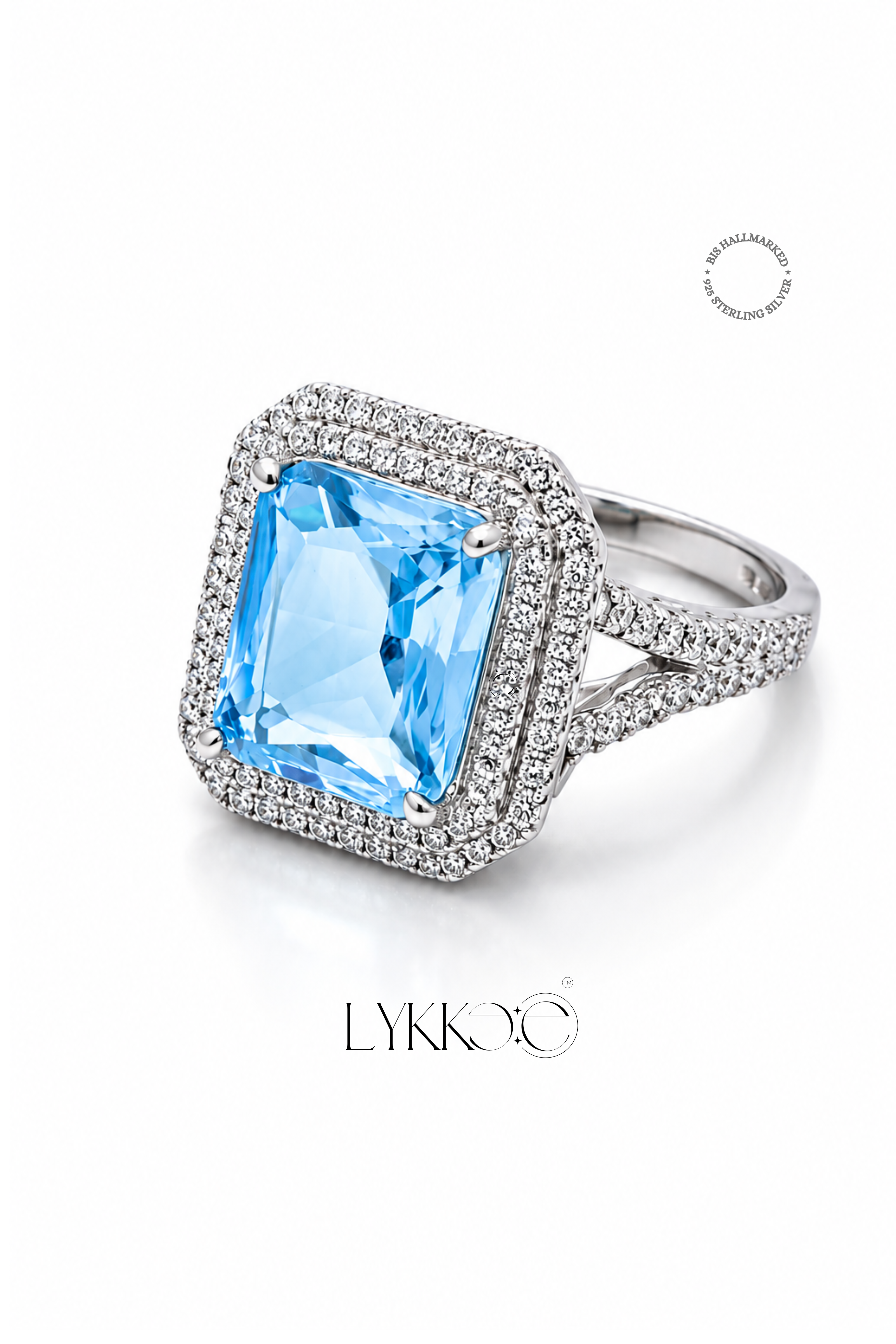 Azure Royale Halo Ring