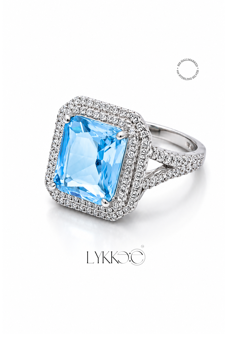 Azure Royale Halo Ring