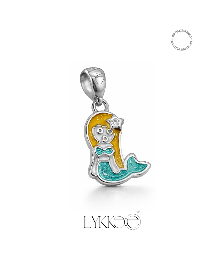 Starry Mermaid Charm Pendant (Without Chain)