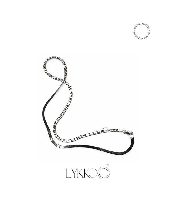 Silver Wave Snake Necklace