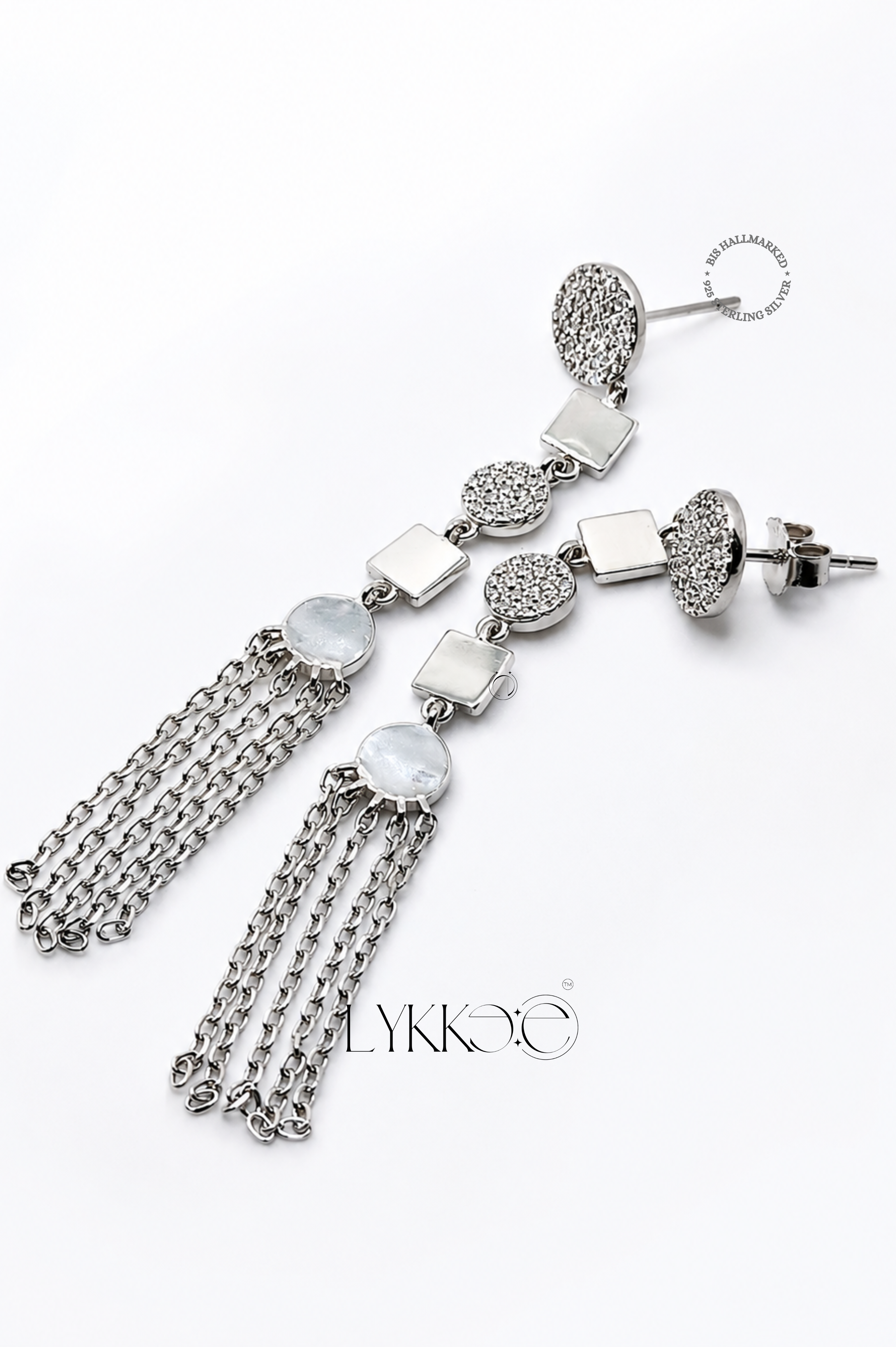 Silver Flow Drop Earrings