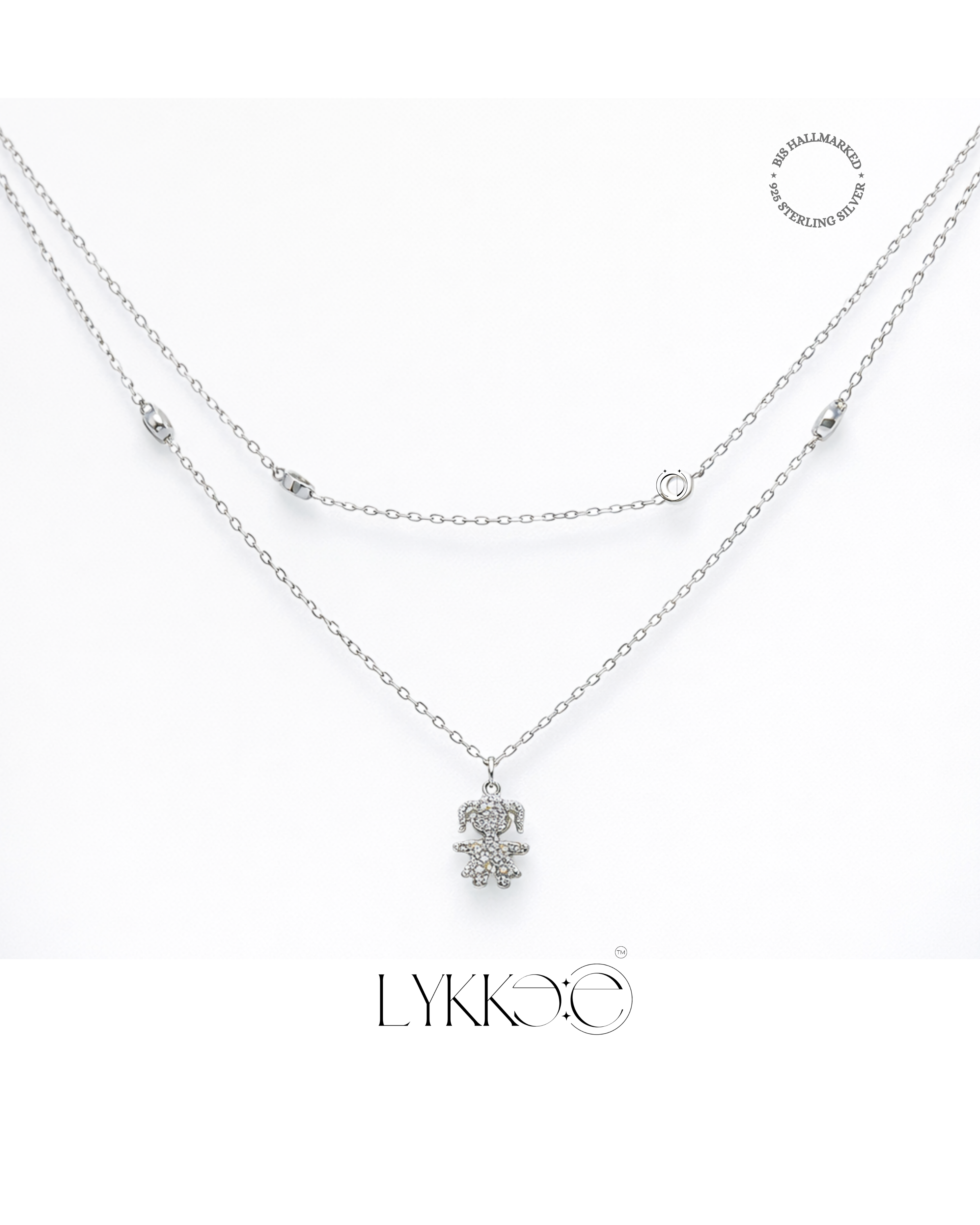Sparkle Charm Double Layer Necklace