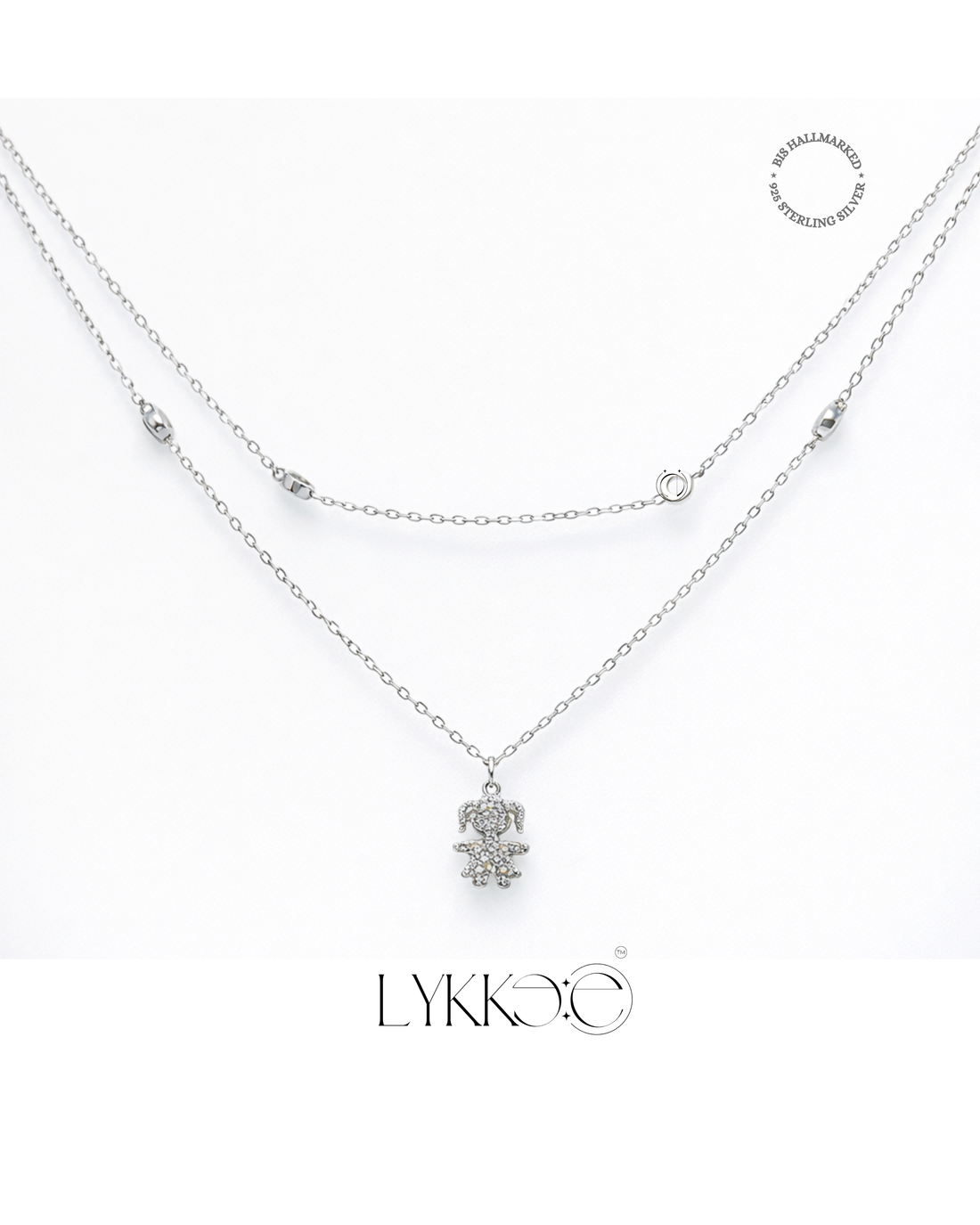 Sparkle Charm Double Layer Necklace