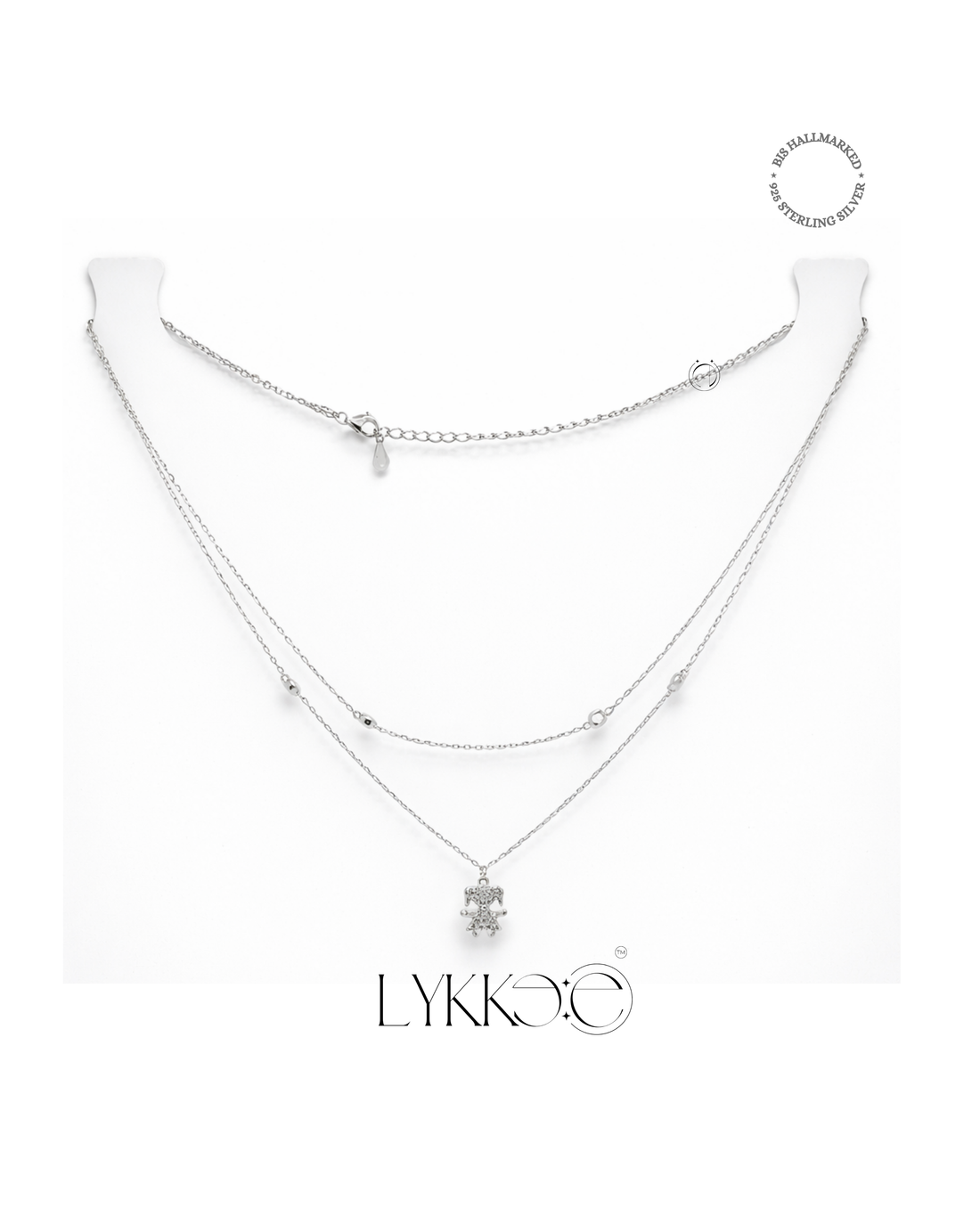 Sparkle Charm Double Layer Necklace