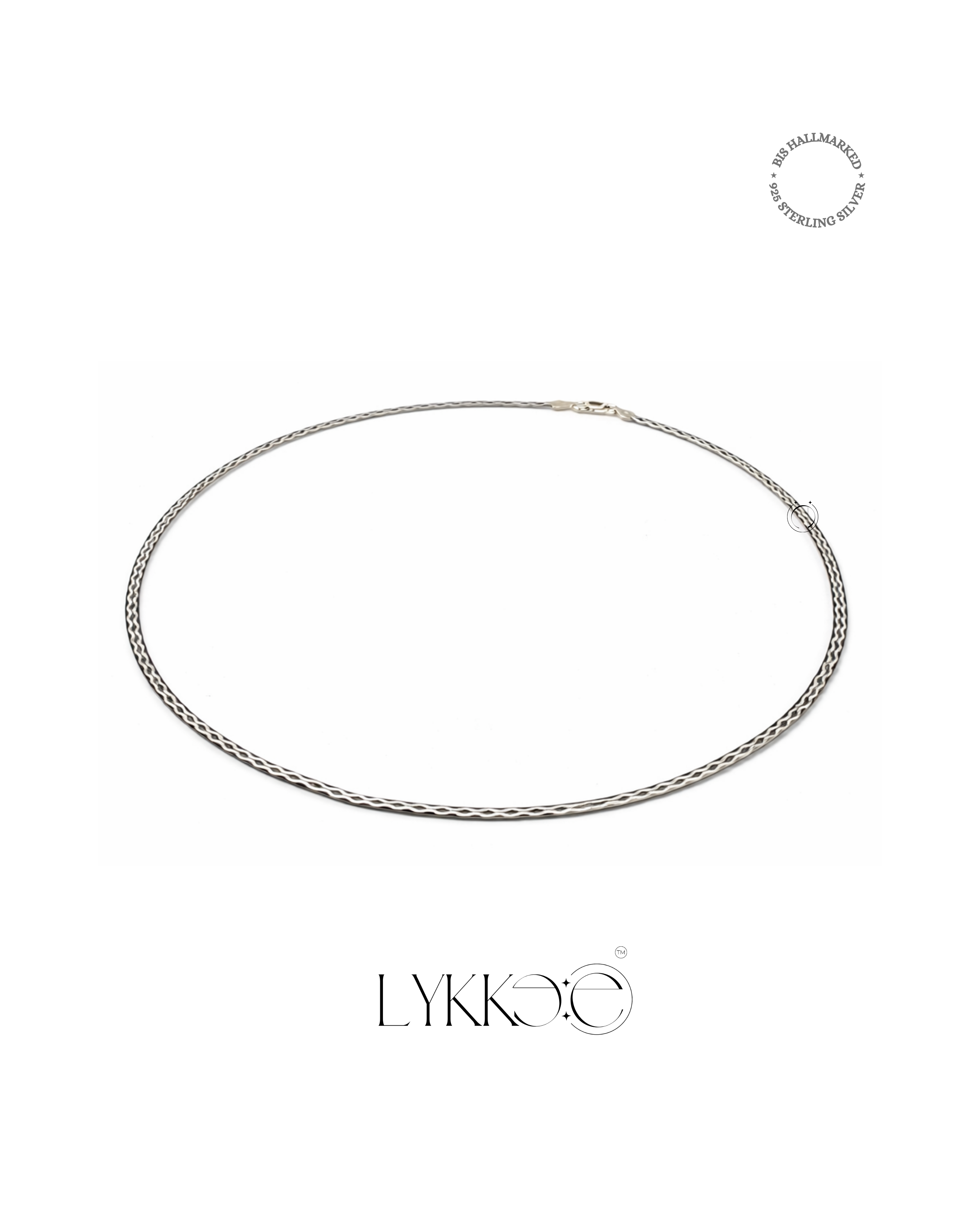 Silver Wave Snake Necklace
