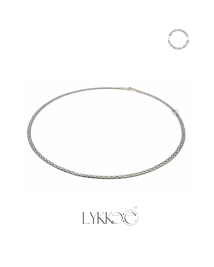 Silver Wave Snake Necklace