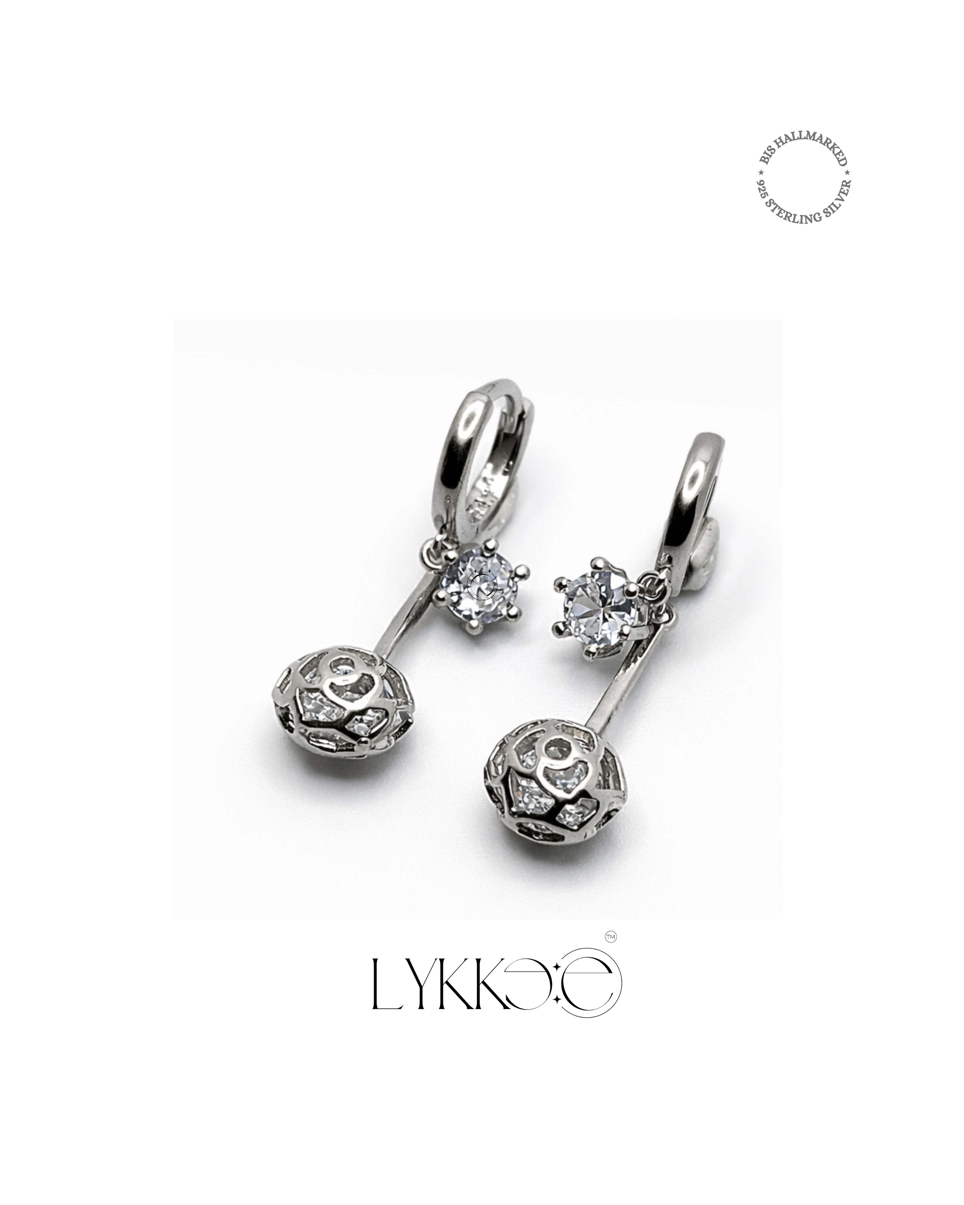 Celiora Drop Charm Hoops