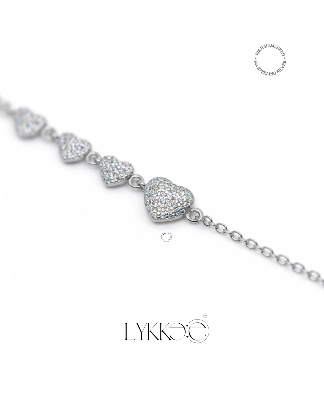 Sparkling Hearts Cascade Bracelet
