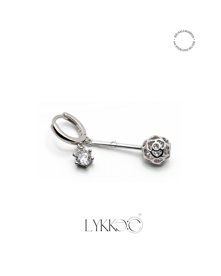 Celiora Drop Charm Hoops