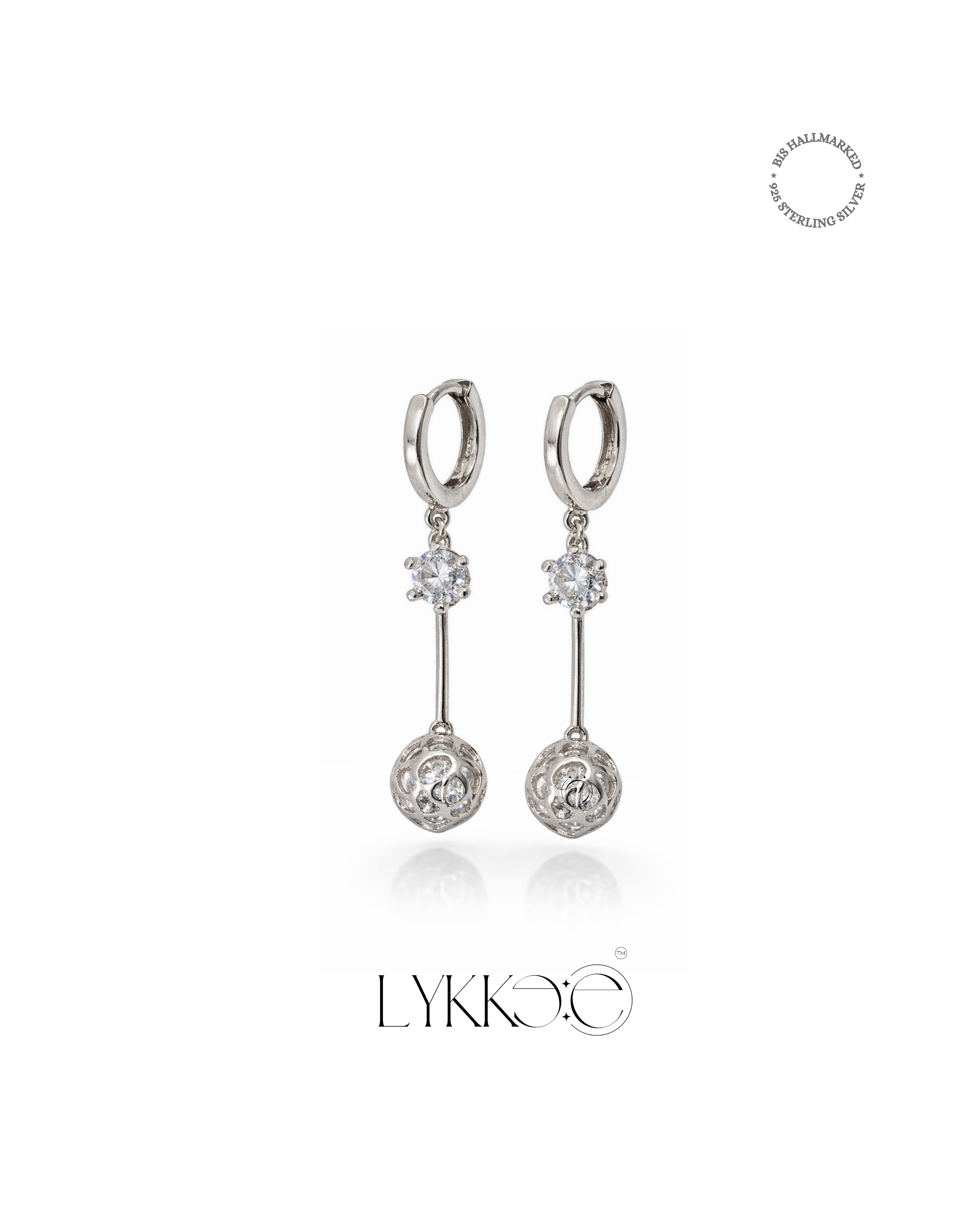 Celiora Drop Charm Hoops
