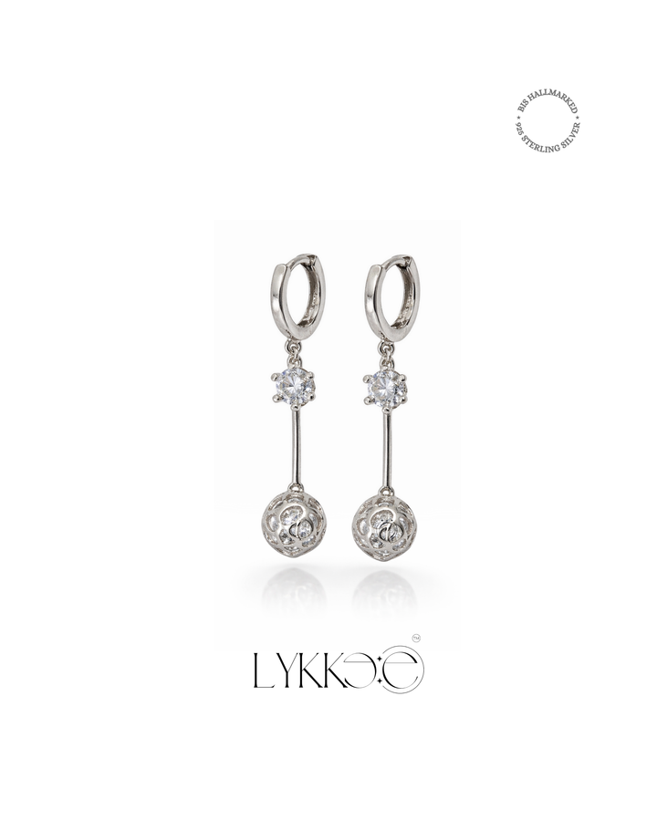 Celiora Drop Charm Hoops