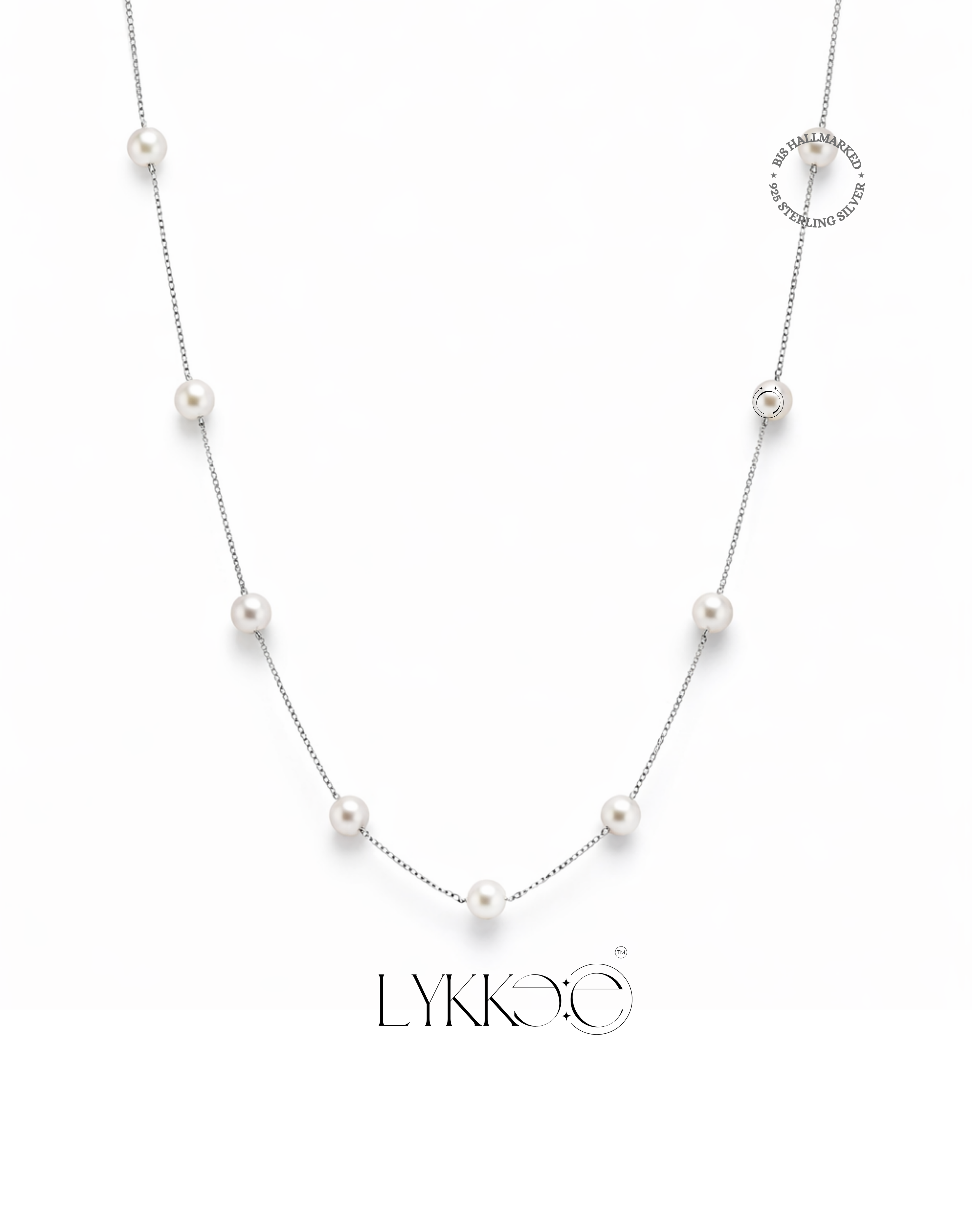 Pearl Glow Station Necklace