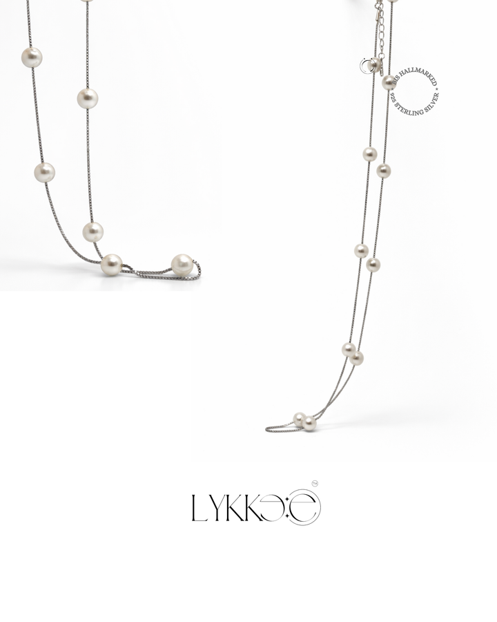 Pearl Glow Station Necklace