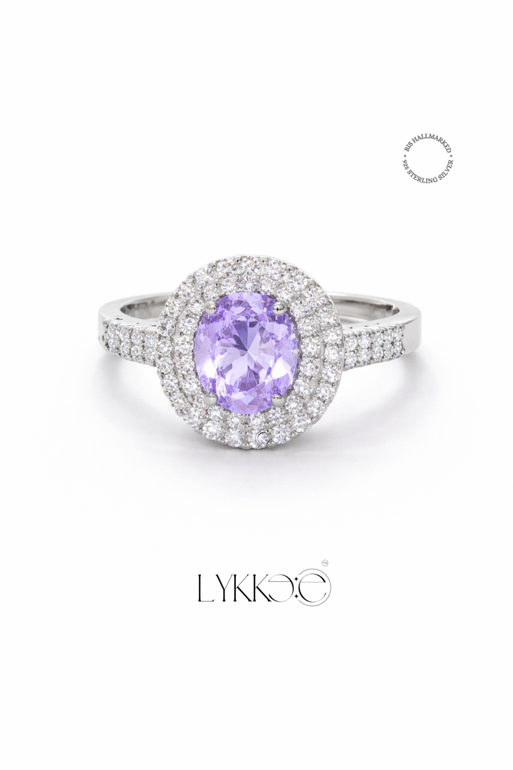 Lavender Halo Statement Ring