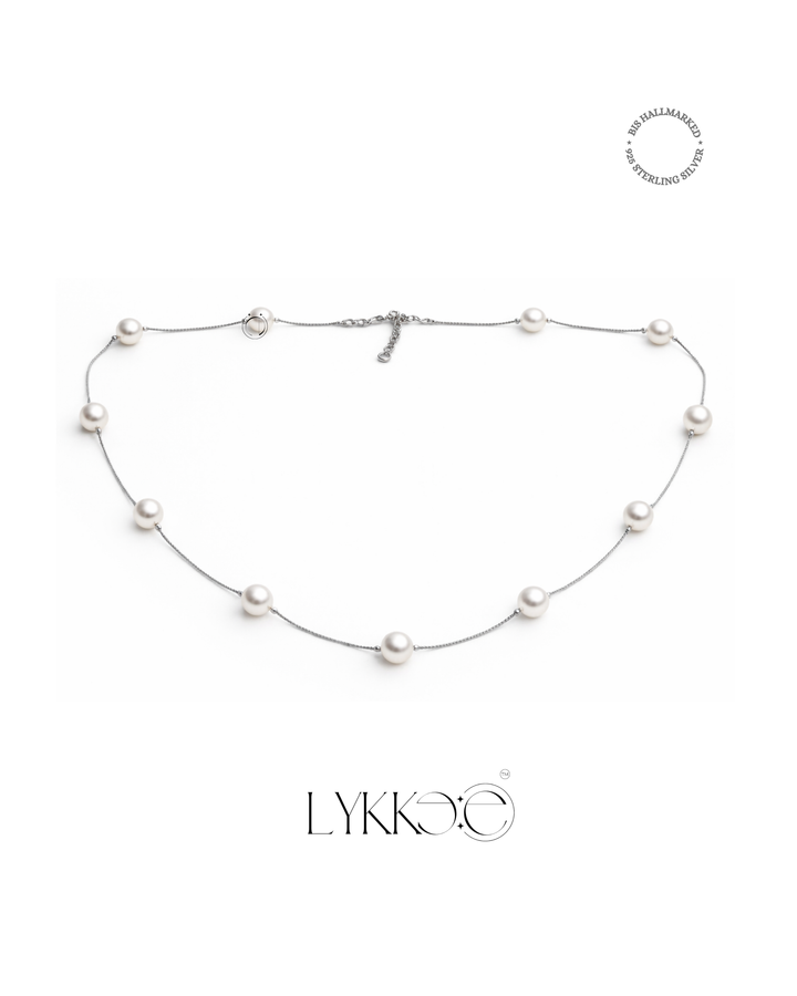 Pearl Glow Station Necklace