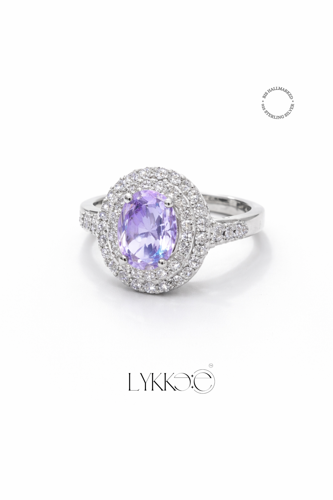 Lavender Halo Statement Ring