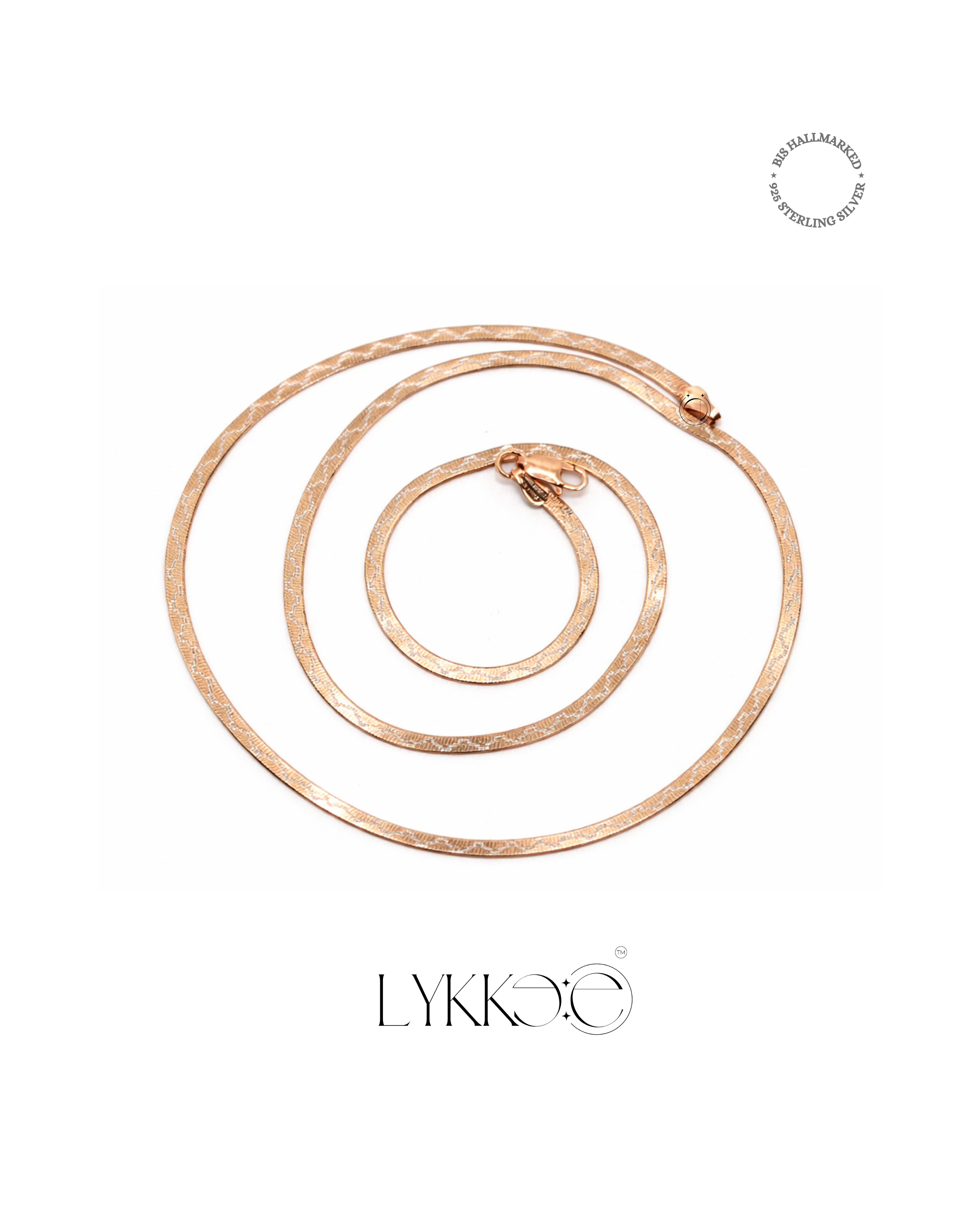 Rose Gleam Flat Snake Chain