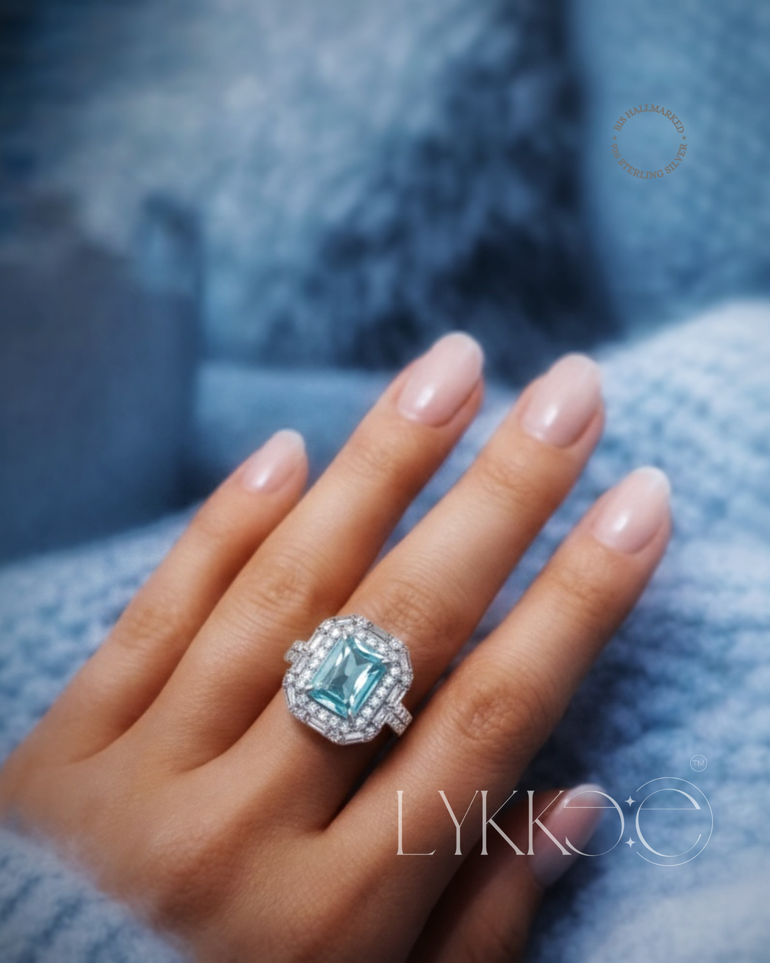 Aurelia Frost Halo Ring