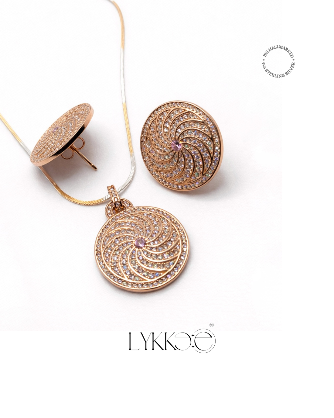 Celestia Spiral Pendant Set