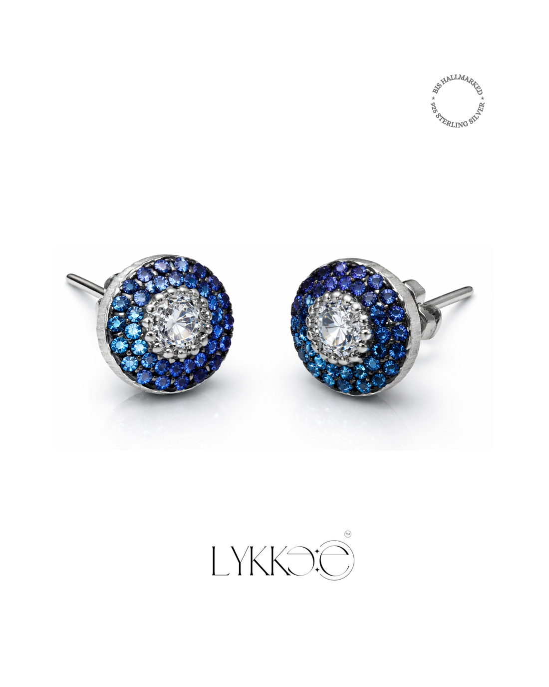 Sapphire Aura Pendant & Earrings Set (Without Chain)