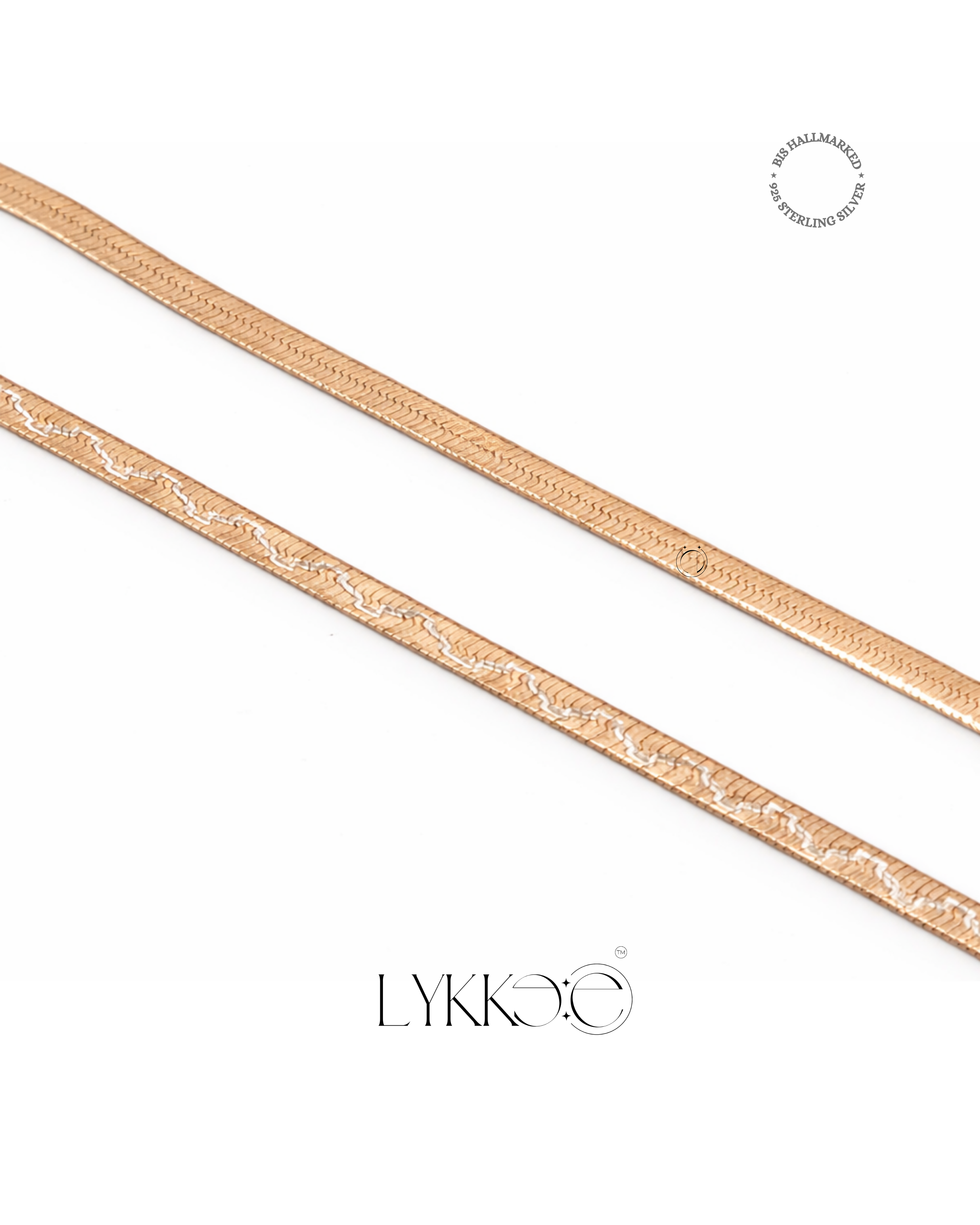 Rose Gleam Flat Snake Chain