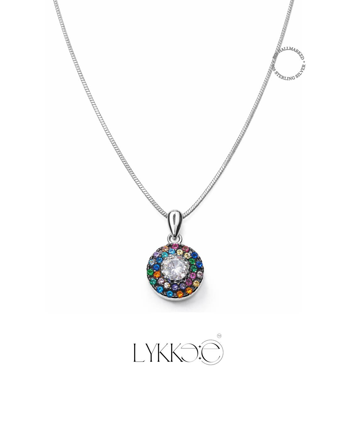 Celeste Prism Pendant & Stud Set (Without Chain)