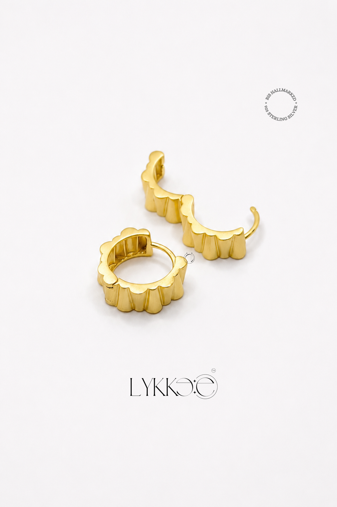Radiant Edge Huggie Earrings