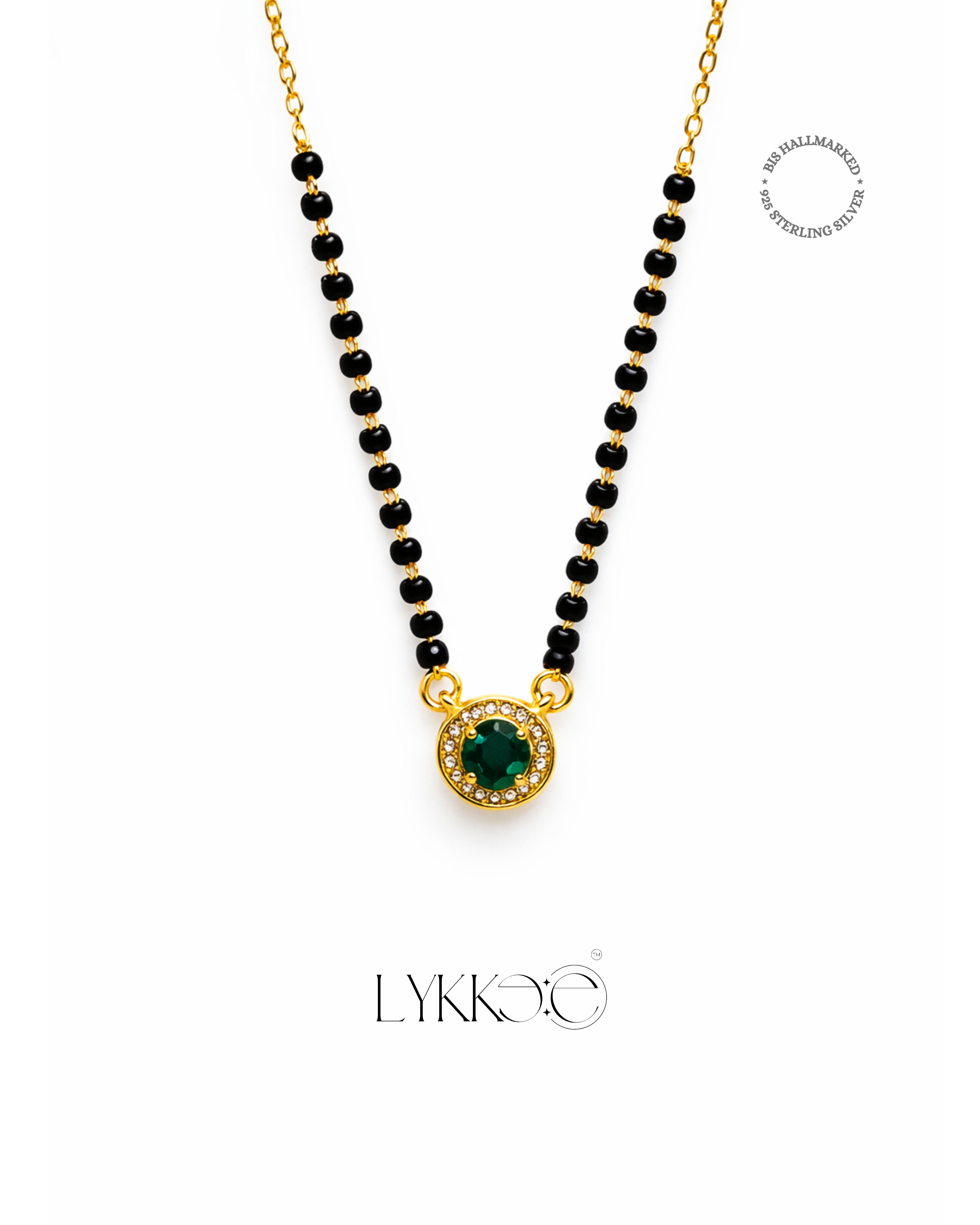Emerald Halo Mangalsutra