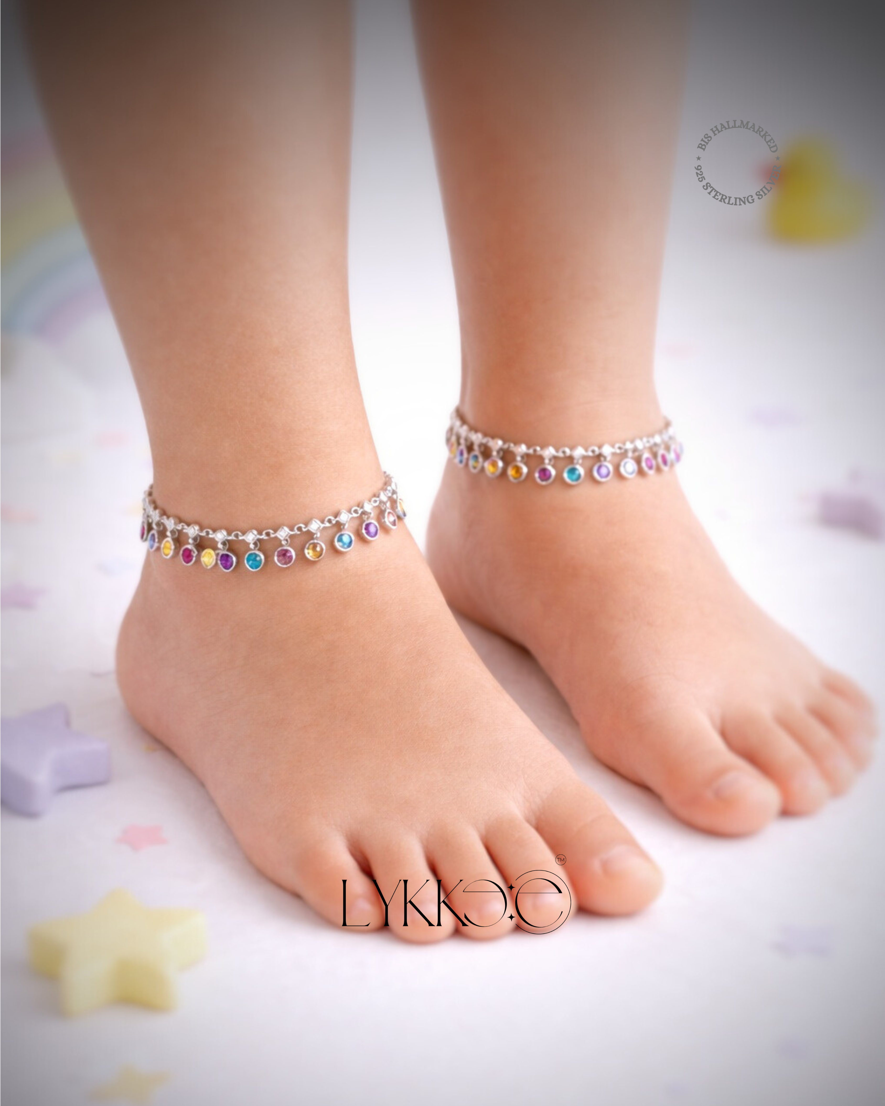 Rainbow Charm  Anklet