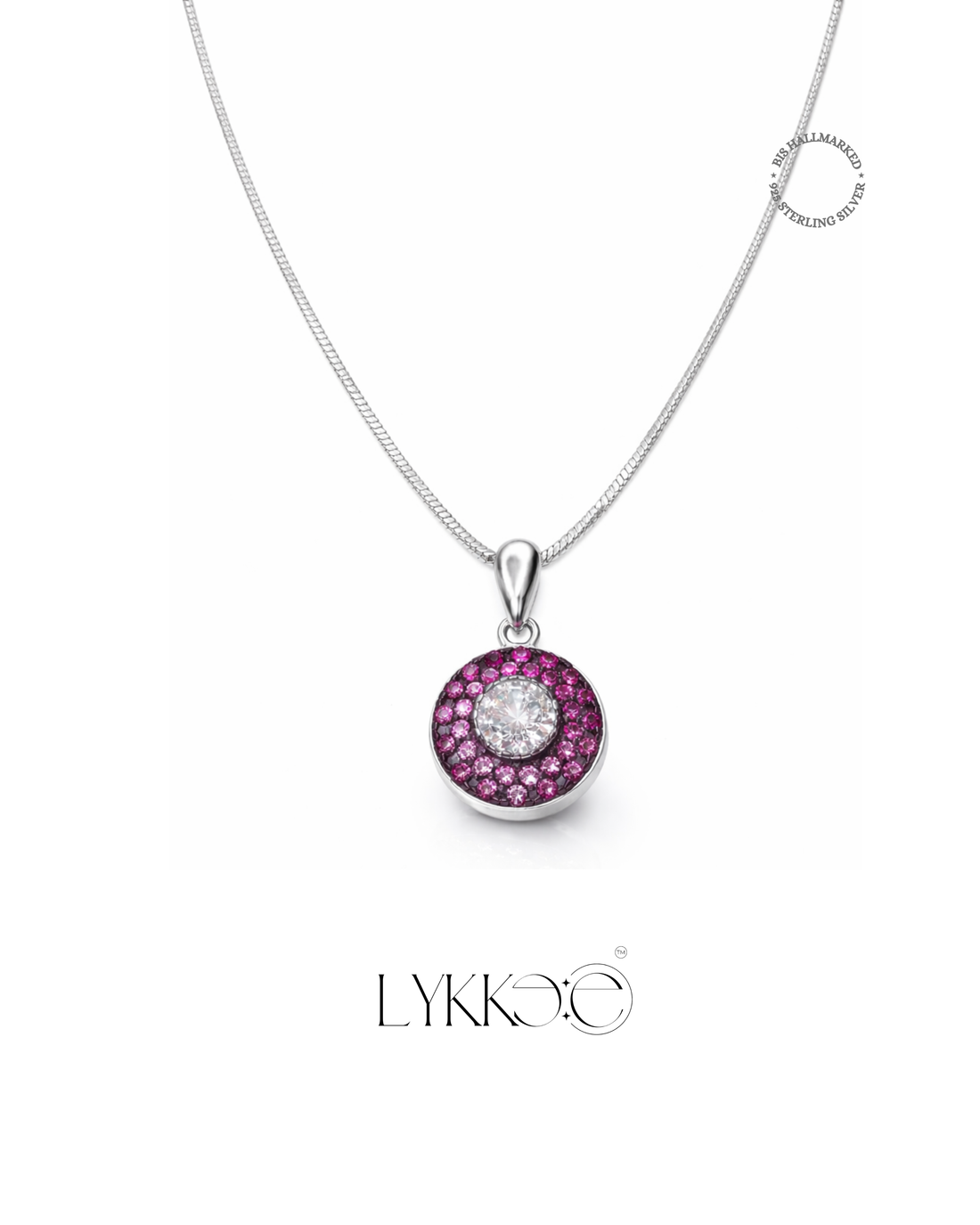 Rosé Radiance Pendant & Stud Set (Without Chain)