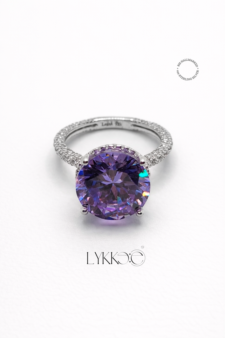 Celestia Lavender Halo Ring