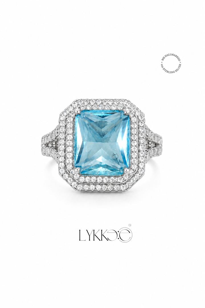 Azure Royale Halo Ring