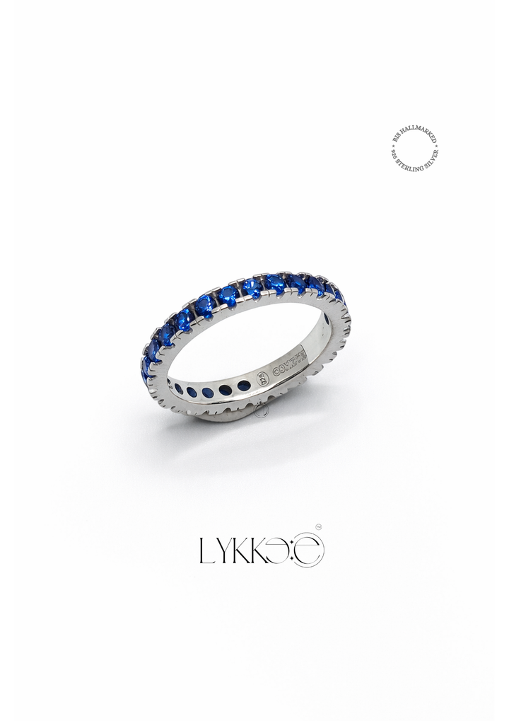Sapphire Blue Eternity Thumb Ring