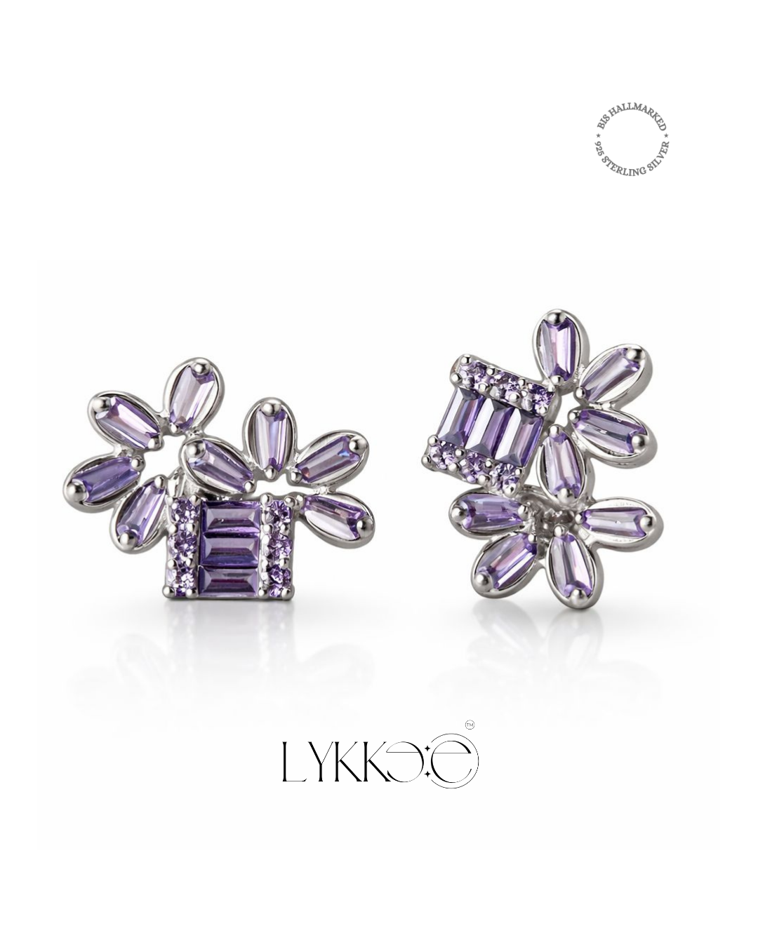 Lavender Bloom Statement Stud