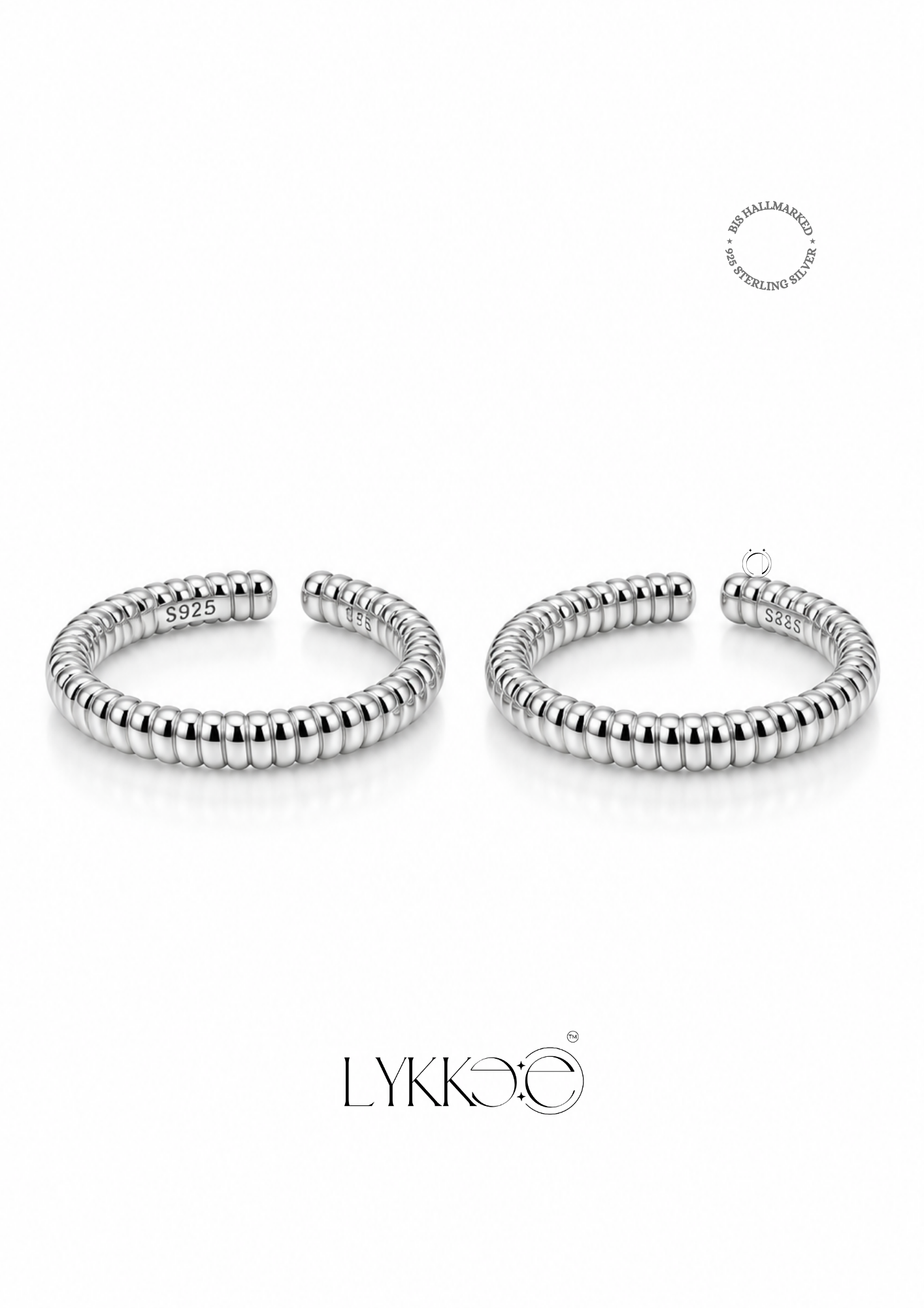Beaded Curve Toe Ring