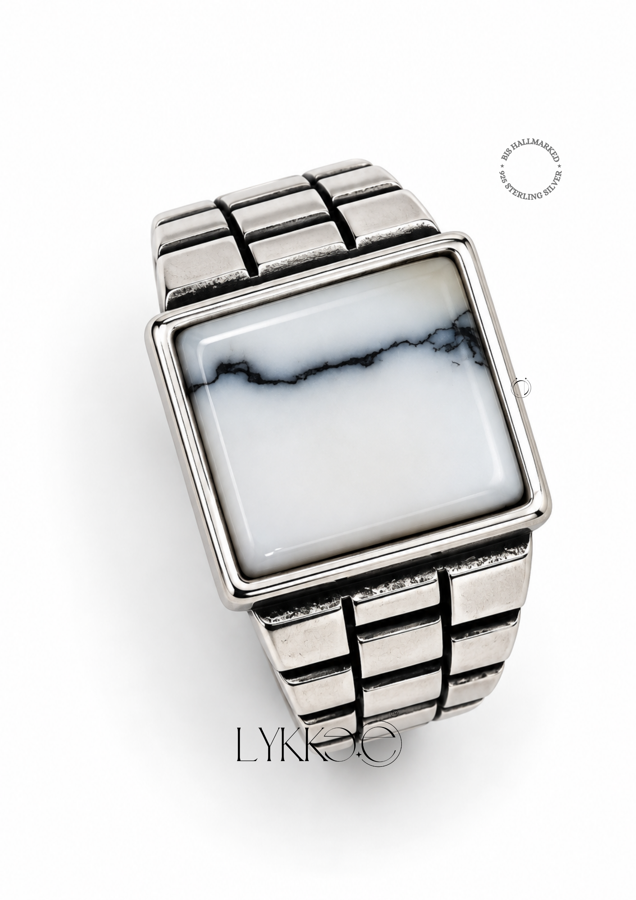 Marble Crest Signet Ring