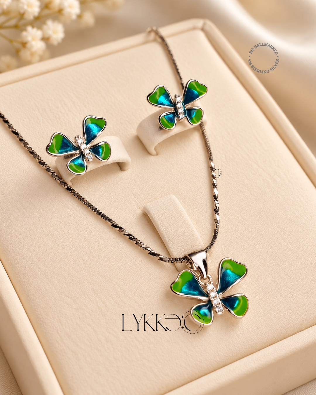 Enchanted Butterfly Pendant Set