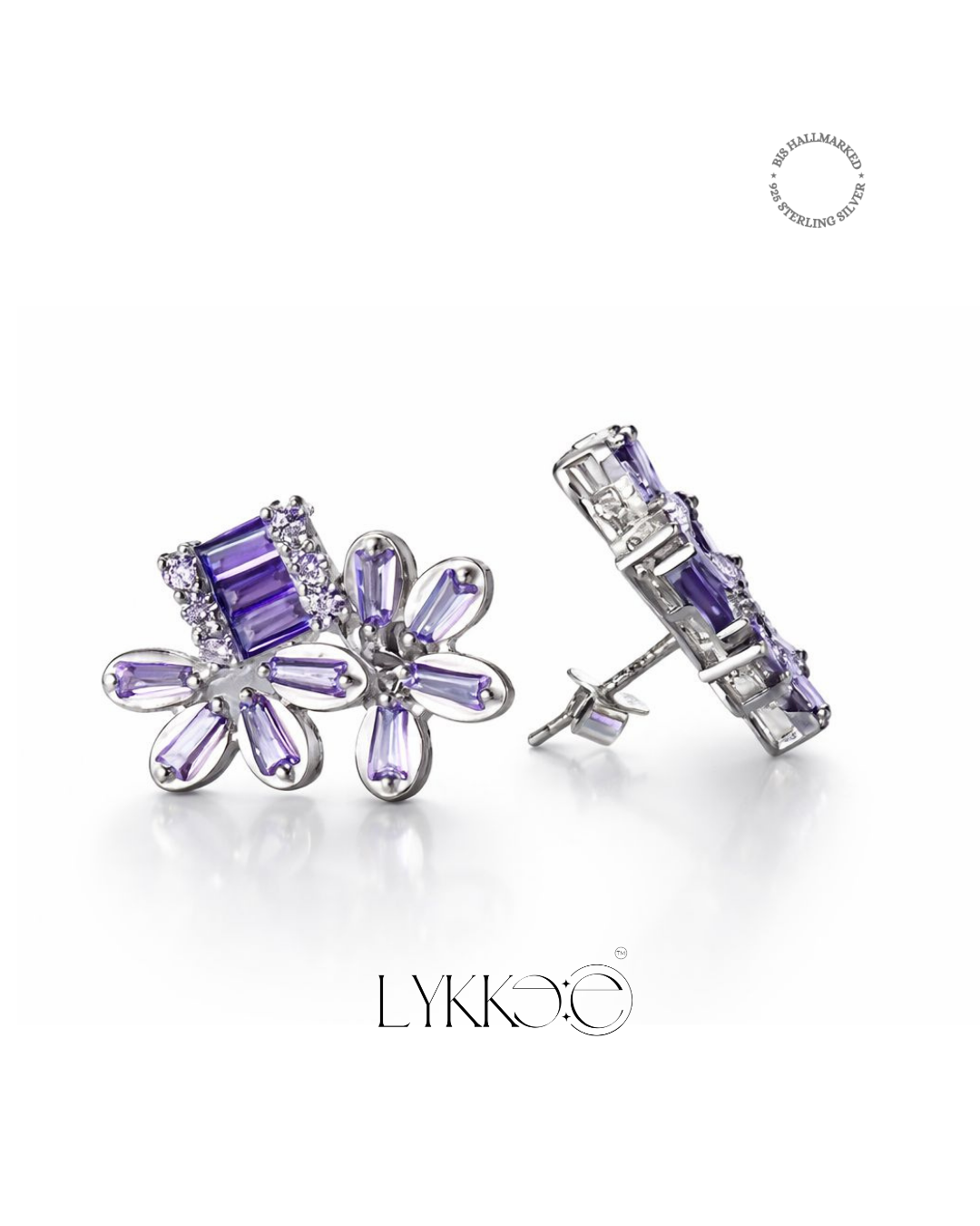 Lavender Bloom Statement Stud