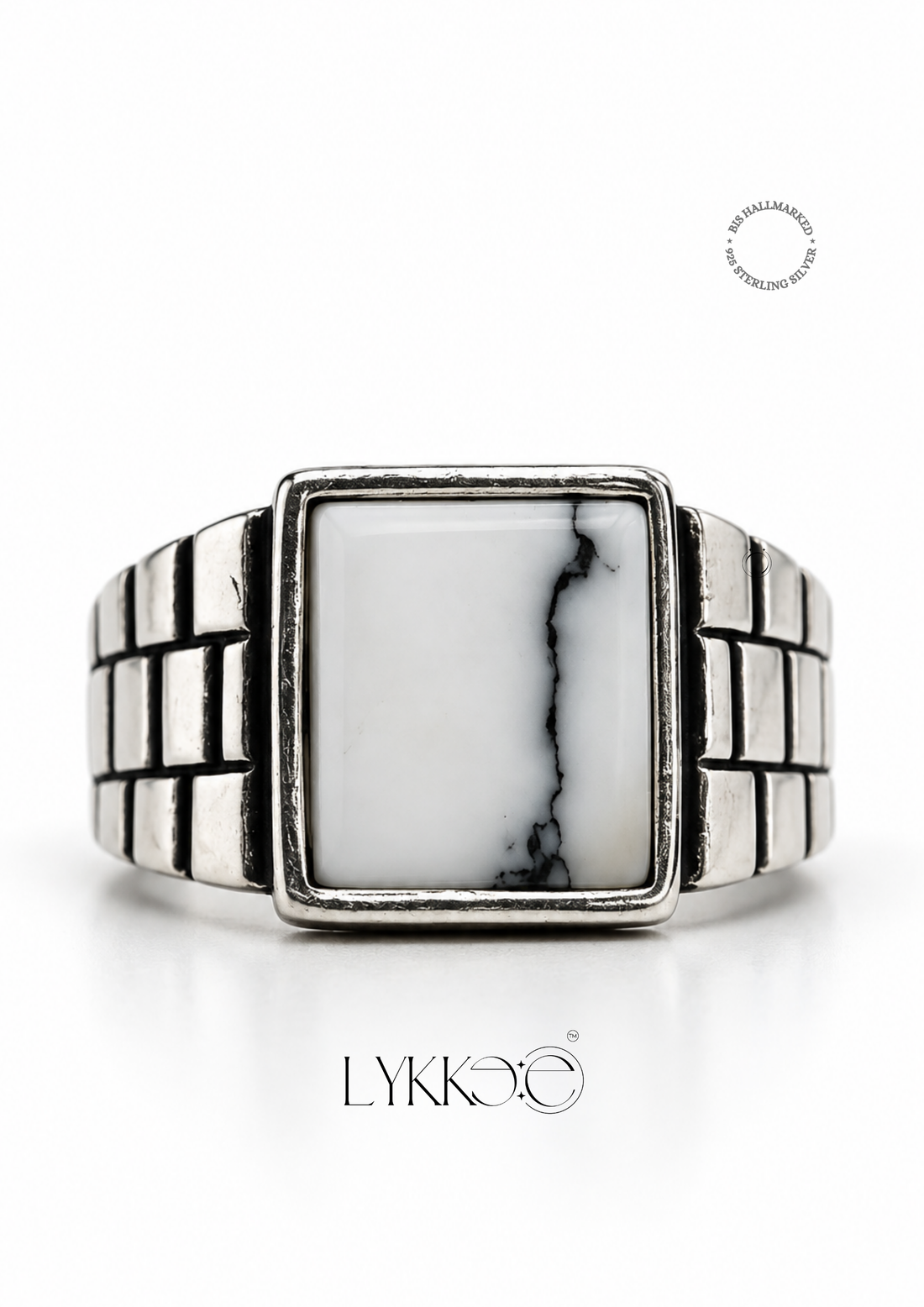 Marble Crest Signet Ring